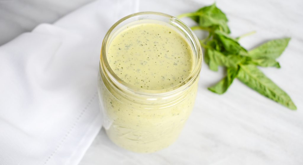 LowFODMAP 'Copycat' Panera Green Goddess Salad Dressing; Glutenfree