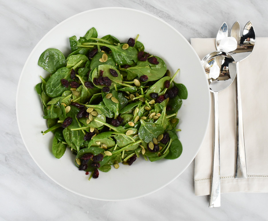 low FODMAP spinach salad