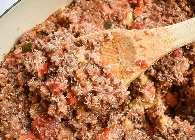 LowFODMAP Meat & Quinoa OnePot Recipe; Glutenfree, Dairyfree Dr